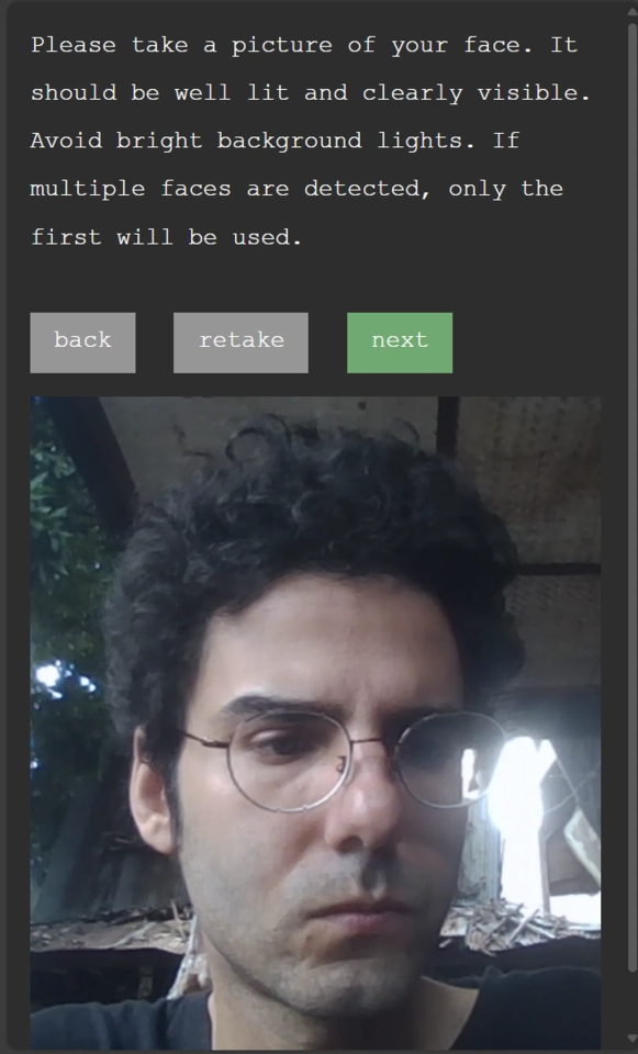 face input page of somanyfaces.in