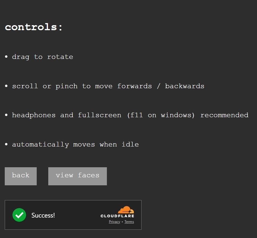control instructions for viewing faces on somanyfaces.in